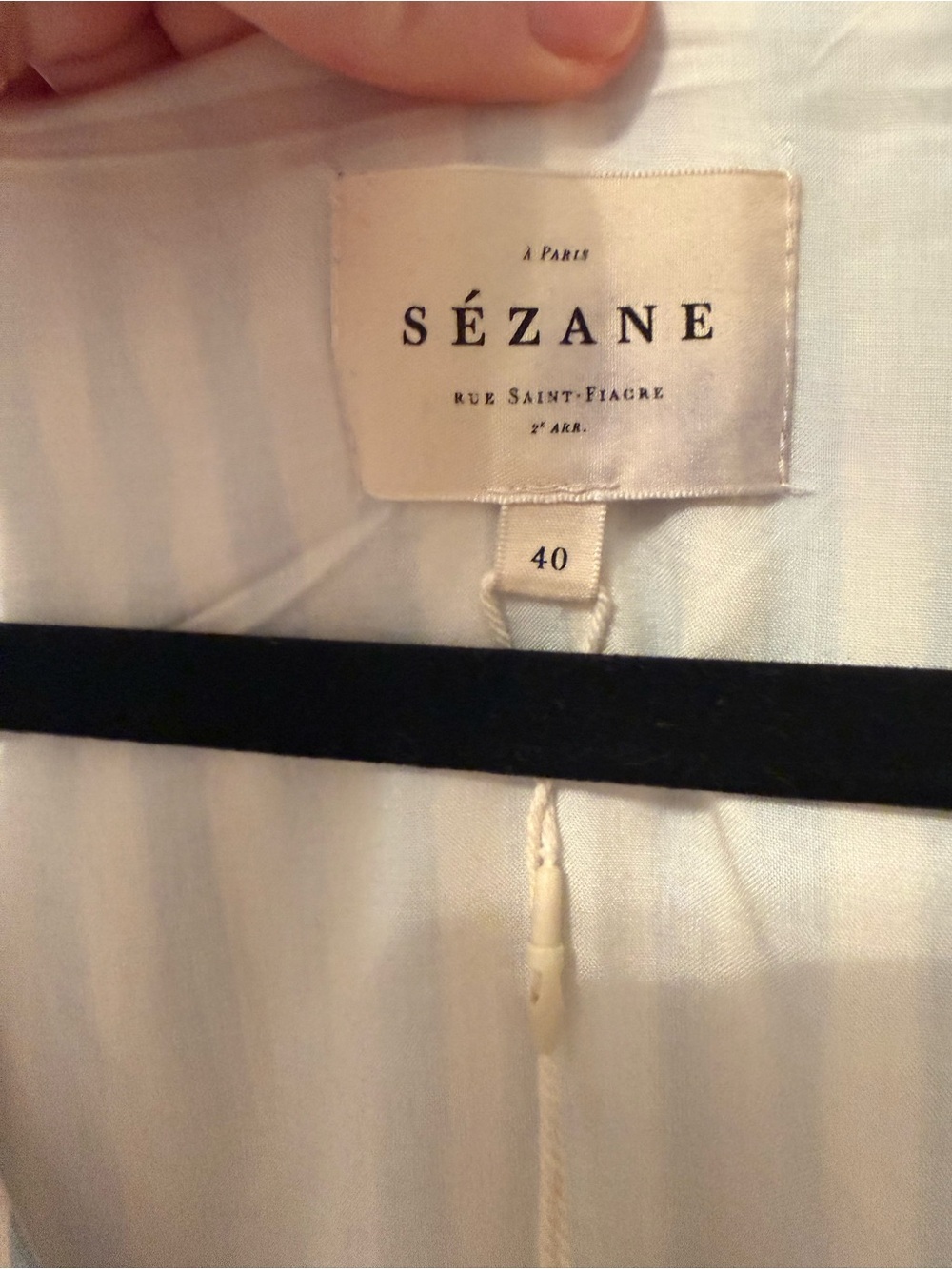 Sézane Marianne Robe Striped Button Midi Dress Size FR 40 US 8 Blue White NWT - Picture 9 of 13